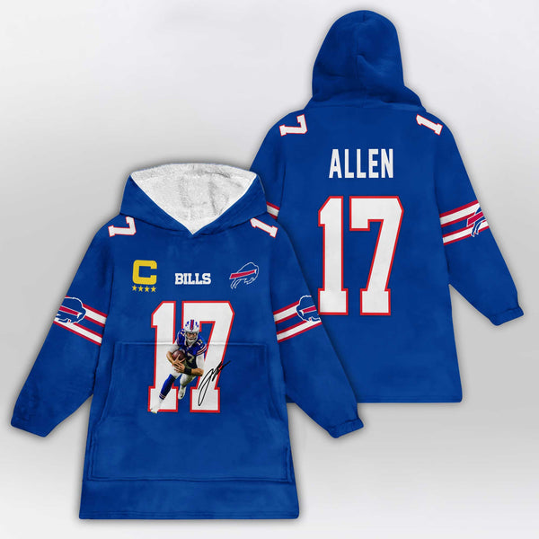 Captain J.A 17 Buffalo Football Unisex Blanket Hoodie