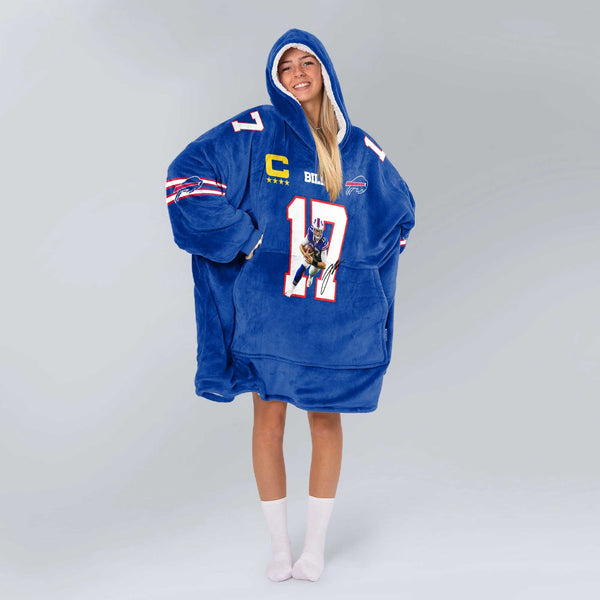 Captain J.A 17 Buffalo Football Unisex Blanket Hoodie