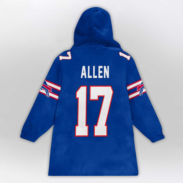 Captain J.A 17 Buffalo Football Unisex Blanket Hoodie