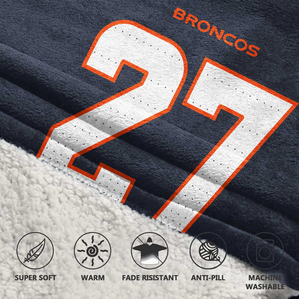 J.K.D 27 Denver Football Unisex Blanket Hoodie