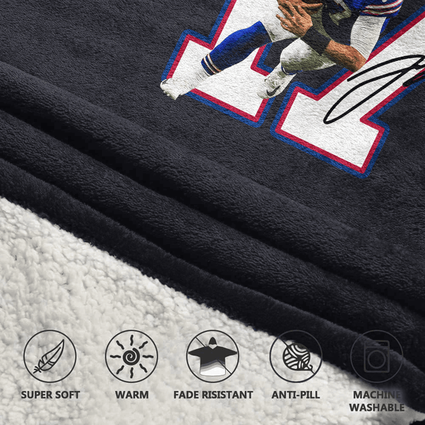 Captain J.A 17 Buffalo Football Unisex Blanket Hoodie