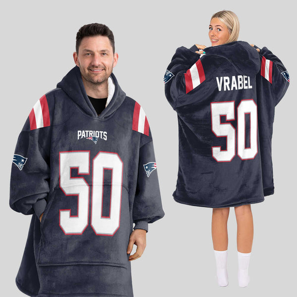 50 New England Football Unisex Blanket Hoodie