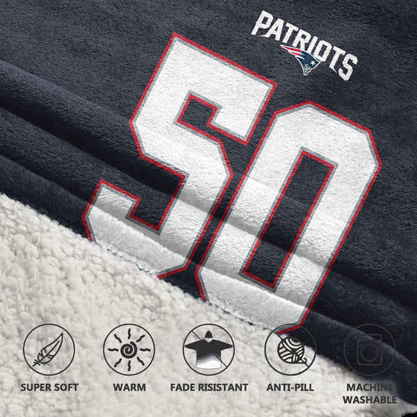 50 New England Football Unisex Blanket Hoodie