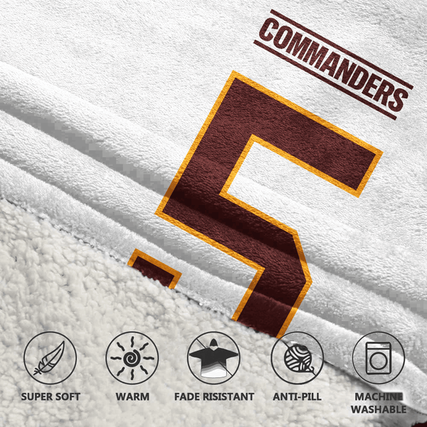 J.D 5 Washington Football Unisex Blanket Hoodie