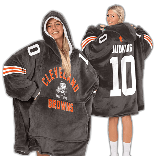 Q.J 10 Cleveland Football Unisex Blanket Hoodie