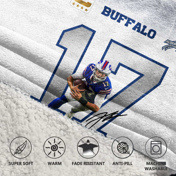Captain J.A 17 Buffalo Football Unisex Blanket Hoodie