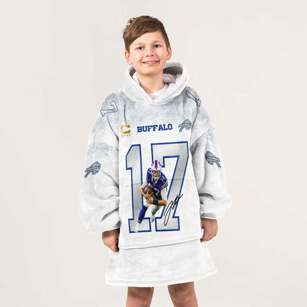 Captain J.A 17 Buffalo Football Unisex Blanket Hoodie