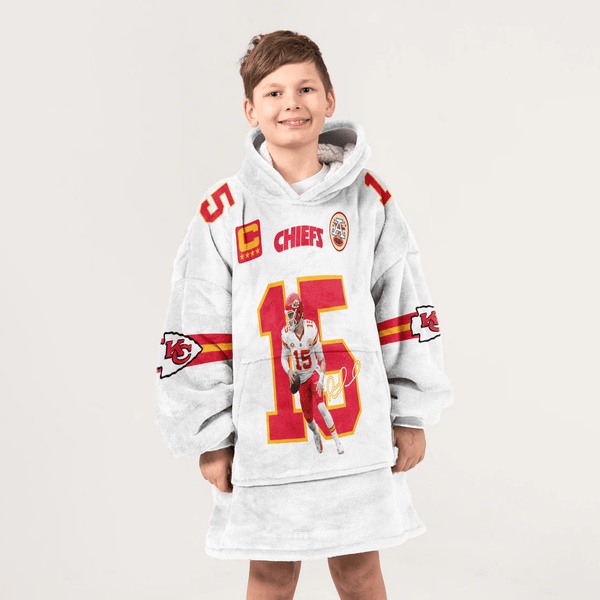 Captain P.M 15 Kansas City Football Unisex Blanket Hoodie