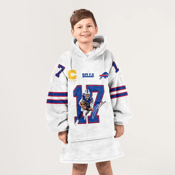 Captain J.A 17 Buffalo Football Unisex Blanket Hoodie