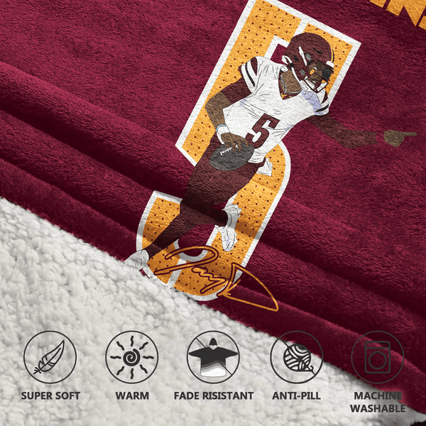 J.D 5 Washington Football Unisex Blanket Hoodie