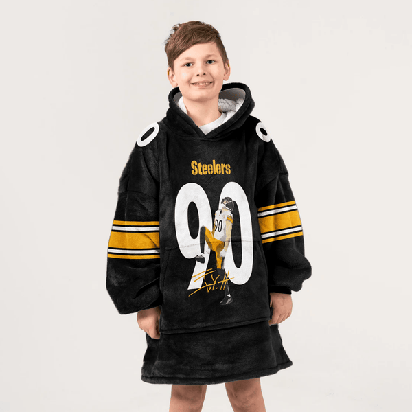 T.J.W 90 Pittsburgh Football Unisex Blanket Hoodie