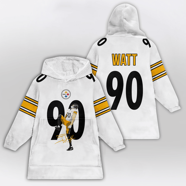 T.J.W 90 Pittsburgh Football Unisex Blanket Hoodie