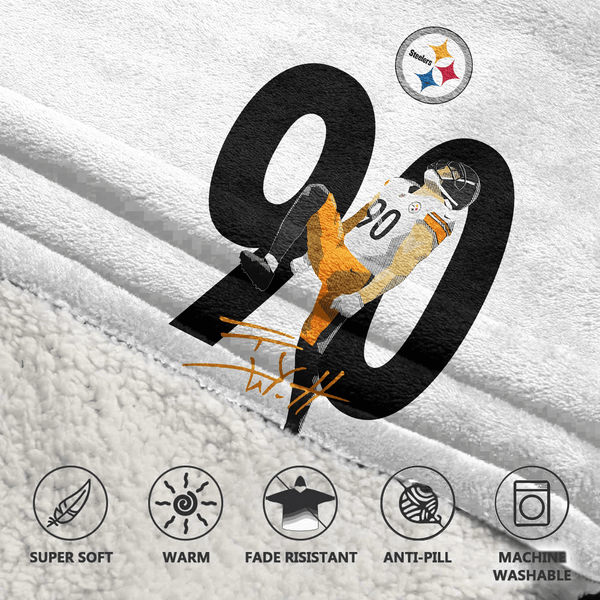 T.J.W 90 Pittsburgh Football Unisex Blanket Hoodie
