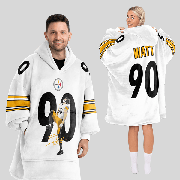 T.J.W 90 Pittsburgh Football Unisex Blanket Hoodie