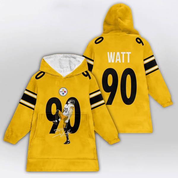 T.J.W 90 Pittsburgh Football Unisex Blanket Hoodie