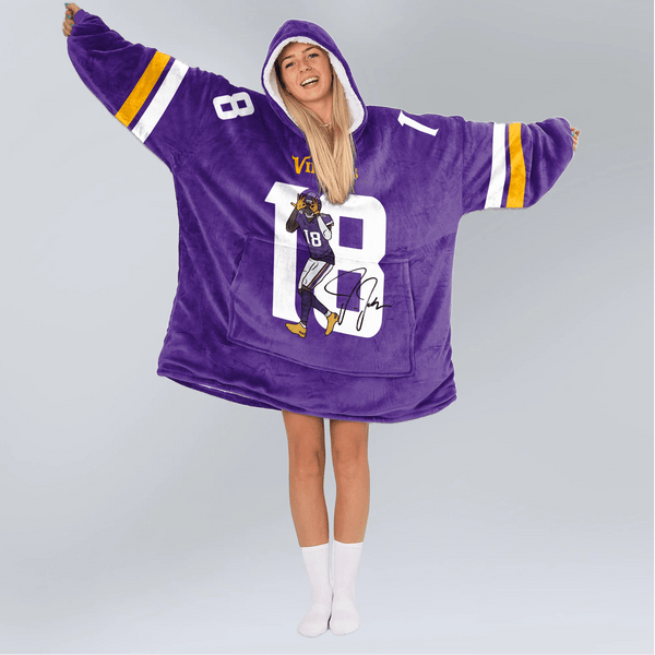 J.J 18 Minnesota Football Unisex Blanket Hoodie