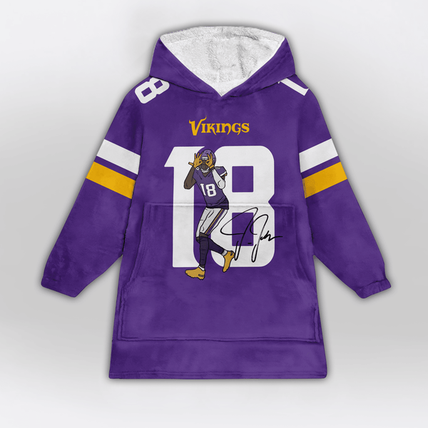 J.J 18 Minnesota Football Unisex Blanket Hoodie