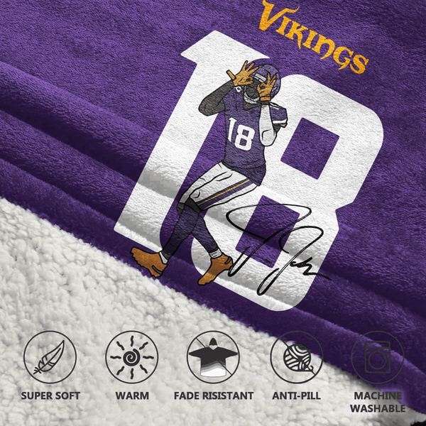 J.J 18 Minnesota Football Unisex Blanket Hoodie