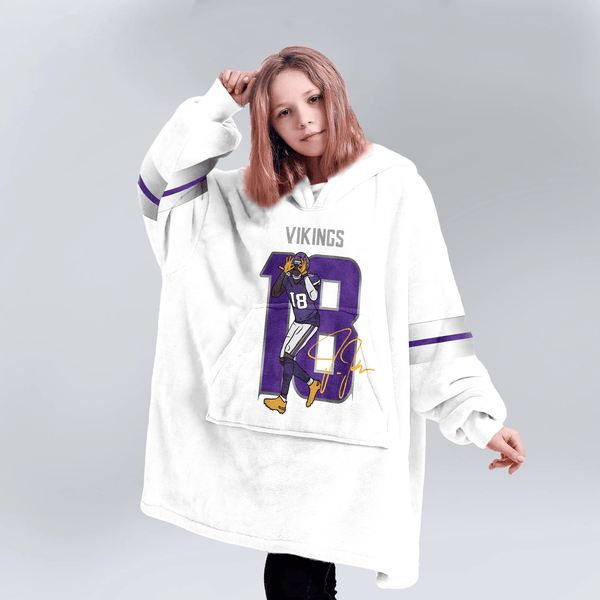 J.J 18 Minnesota Football Unisex Blanket Hoodie