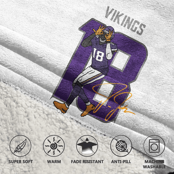 J.J 18 Minnesota Football Unisex Blanket Hoodie