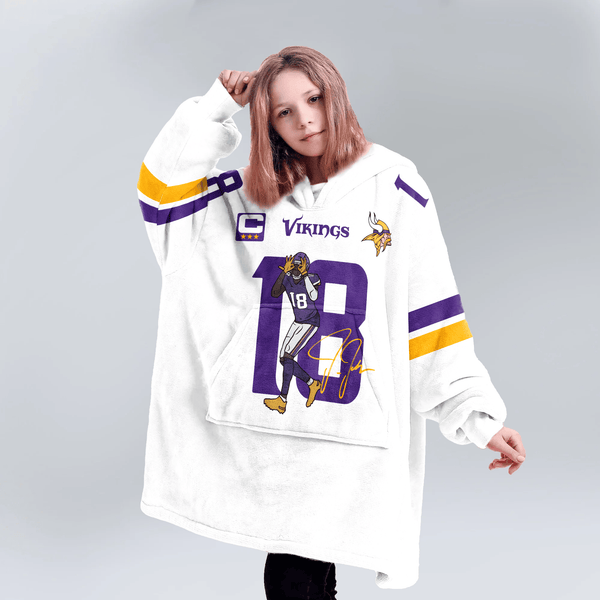 J.J 18 Minnesota Football Unisex Blanket Hoodie