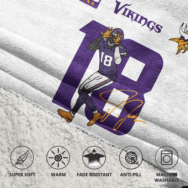 J.J 18 Minnesota Football Unisex Blanket Hoodie