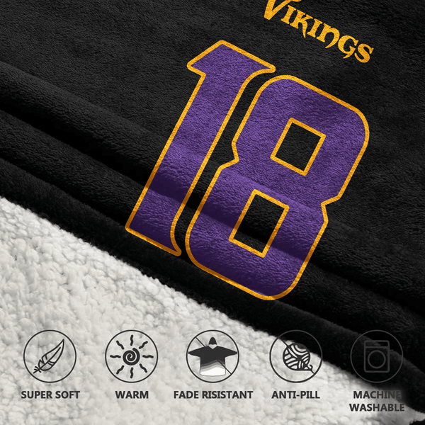 J.J 18 Minnesota Football Unisex Blanket Hoodie