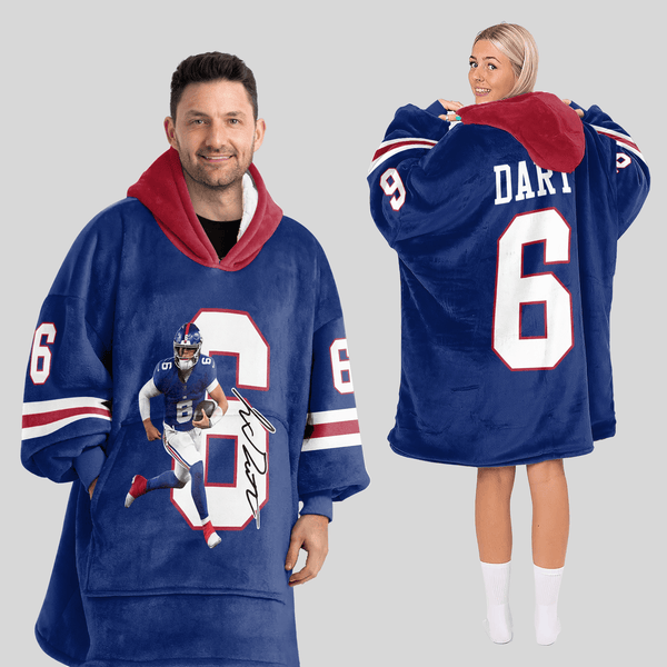 J.D 6 New York G Football Unisex Blanket Hoodie
