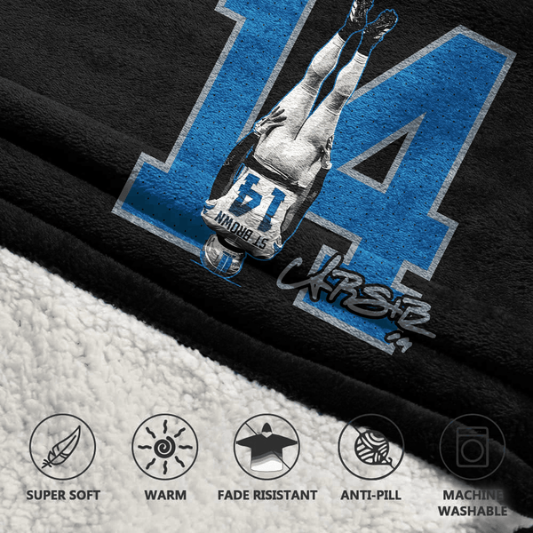 S.B 14 Detroit Football Unisex Blanket Hoodie