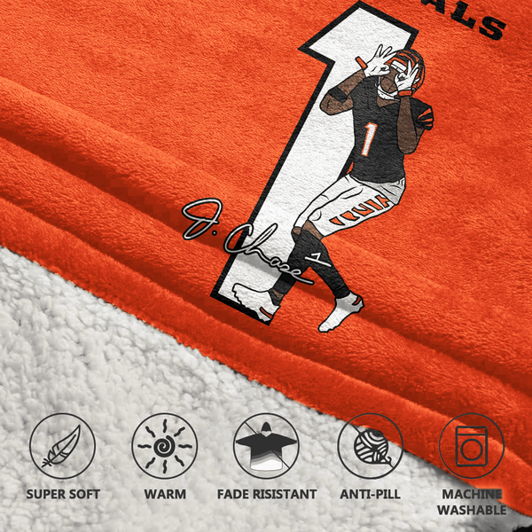 J.C 1 Cincinnati Football Unisex Blanket Hoodie