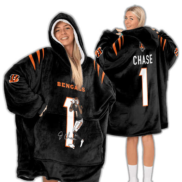 J.C 1 Cincinnati Football Unisex Blanket Hoodie