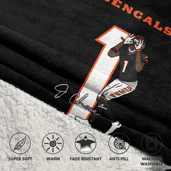 J.C 1 Cincinnati Football Unisex Blanket Hoodie