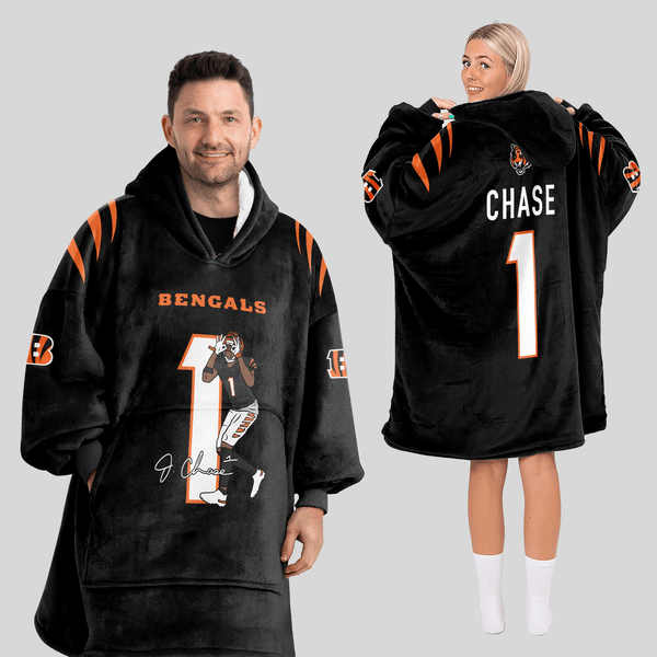 J.C 1 Cincinnati Football Unisex Blanket Hoodie