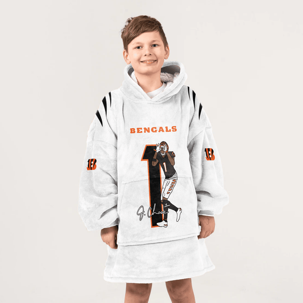 J.C 1 Cincinnati Football Unisex Blanket Hoodie