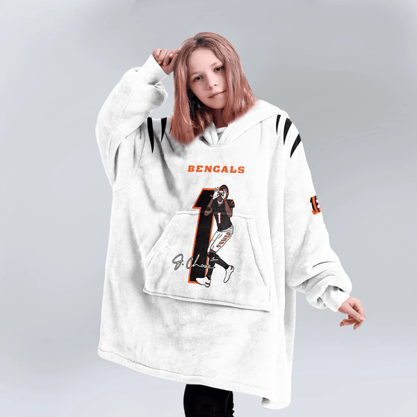 J.C 1 Cincinnati Football Unisex Blanket Hoodie