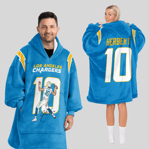 J.H 10 Los Angeles Football Unisex Blanket Hoodie