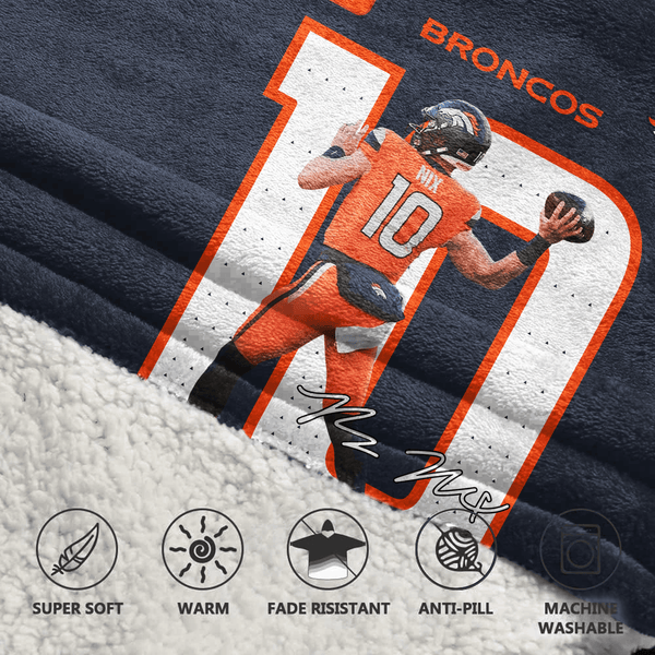 B.N 10 Denver Football Unisex Blanket Hoodie