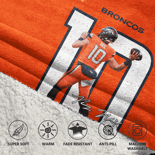 B.N 10 Denver Football Unisex Blanket Hoodie
