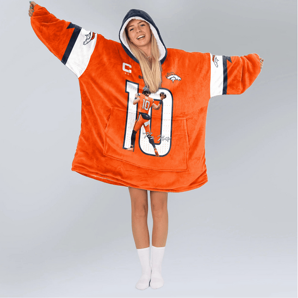 B.N 10 Denver Football Unisex Blanket Hoodie