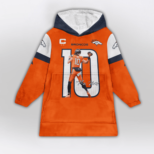 B.N 10 Denver Football Unisex Blanket Hoodie