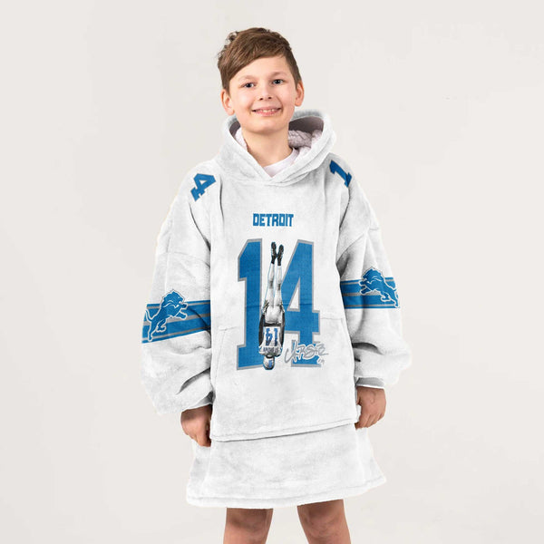 S.B 14 Detroit Football Unisex Blanket Hoodie