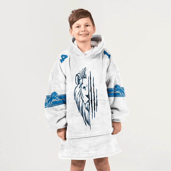 S.B 14 Detroit Football Unisex Blanket Hoodie