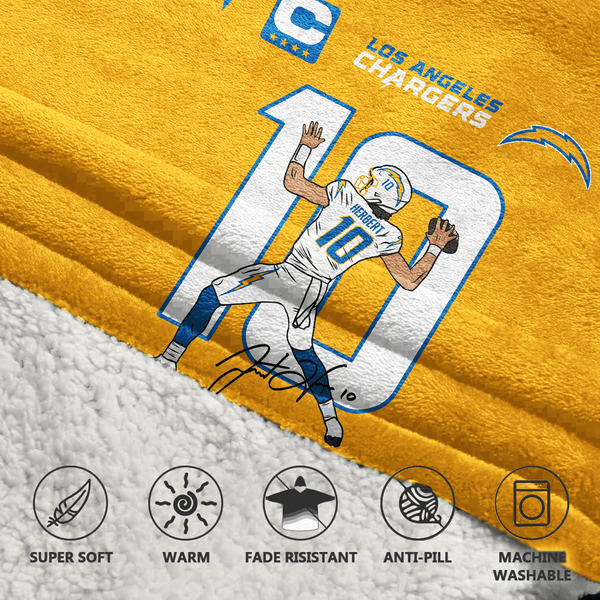 J.H 10 Los Angeles Football Unisex Blanket Hoodie