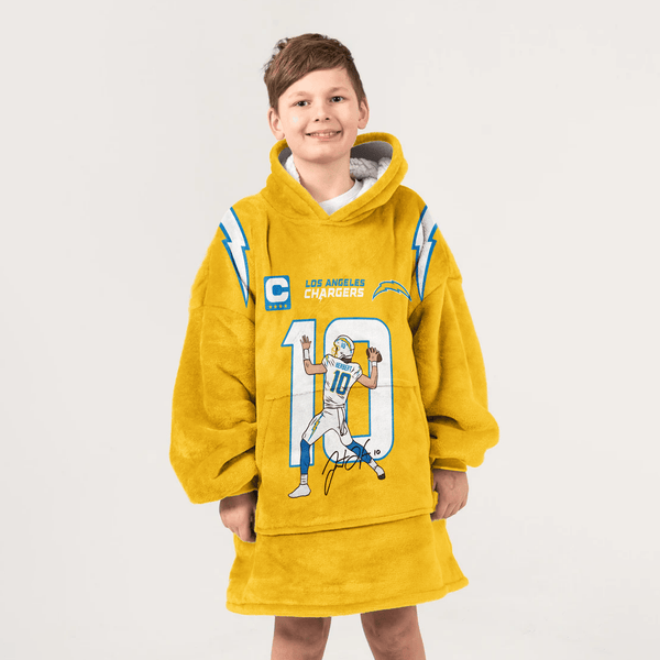 J.H 10 Los Angeles Football Unisex Blanket Hoodie
