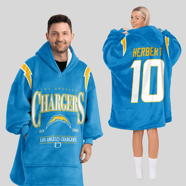 J.H 10 Los Angeles Football Unisex Blanket Hoodie