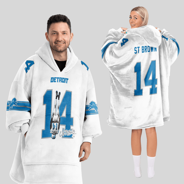 S.B 14 Detroit Football Unisex Blanket Hoodie