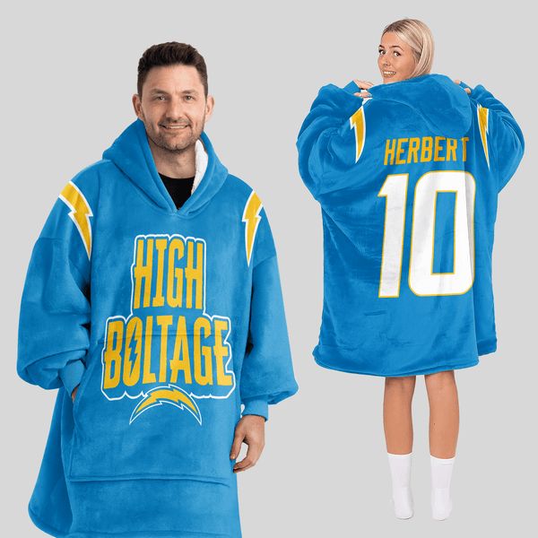 J.H 10 Los Angeles Football Unisex Blanket Hoodie