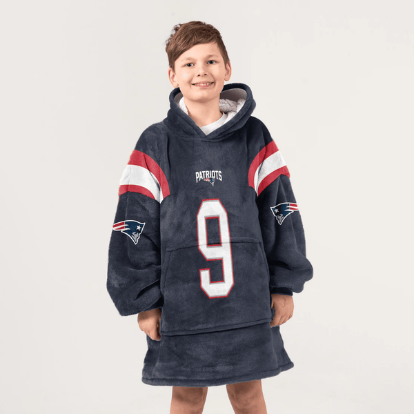 K.B 9 New England Football Unisex Blanket Hoodie