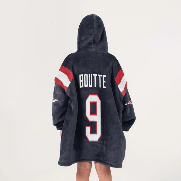 K.B 9 New England Football Unisex Blanket Hoodie