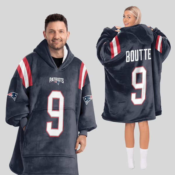 K.B 9 New England Football Unisex Blanket Hoodie